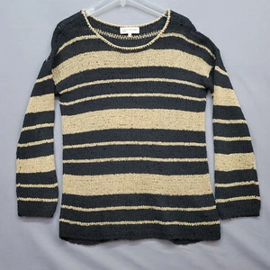 Jones New York Sport Cute Striped Spring Sweater Navy White L Very Good - Picture 1 of 12