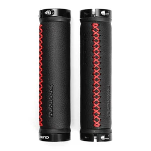 PROMEND Leather Cycling Lock-on Mountain Bike Bicycle Handlebar Grips MTB Bar - Picture 1 of 14