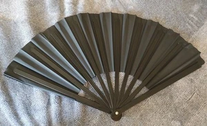 Large Folding Hand Fan for Men Women Folding Hand Fans Black - Picture 1 of 1
