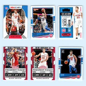 Blake Griffin Lot 6 Basketball Cards 2020 Hoops Detroit Pistons Set Collection - Picture 1 of 8
