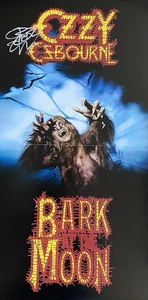 PÓSTER OZZY OSBOURNE AUTOGRAFIADO FIRMADO CORTEZA EN LA LUNA 12"x24" - Imagen 1 de 1