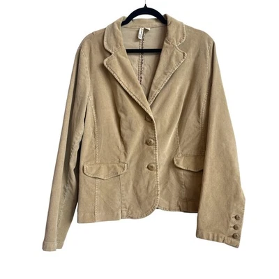 St. John's Bay Tan Corduroy 3 button Closure Blazer with Pockets - Image 1 of 4