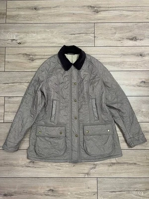 Womens Barbour Quilted Beadnell Polarquilt Puffer Jacket Gray UK 18 US 14 EUR 44 - Image 1 of 4