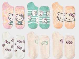 Hello Kitty Mädchen 6 Paar Set Socken süß Geschenk Gr. M/L Neu - Bild 1 von 2