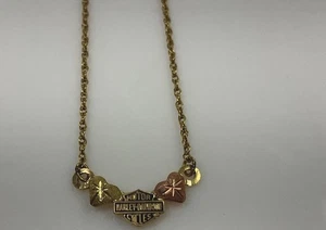 Harley Davidson 10k Black Hills Gold Pendant On 16” GF Chain - Picture 1 of 3