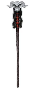 Hexenmeister Zauberstab Kostüm Zubehör für Erwachsene, Kunststoff Totenkopf Zauberstab C... - Bild 1 von 6
