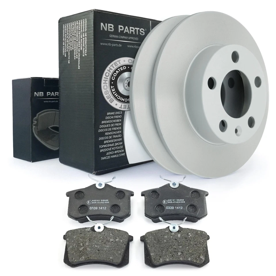 Brake discs brake pads rear 230 mm full for Audi A2 A3 TT VW Polo 9N 6R Golf - Image 1 of 4