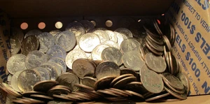 25 monete da un dollaro Susan B. Anthony - circolate - valore nominale di $ 25 - non ricercate - sciolte - Foto 1 di 2