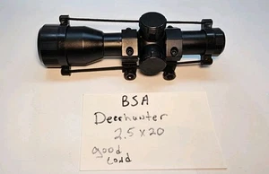 BSA Optix 2.5X20 Model Deerhunter 1715C Rifle Or Shotgun Scope With Rings - Picture 1 of 11