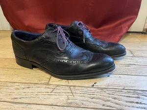 Ted Baker Mittal Black Leather Distressed Mittal Dress Shoes / Womens Size 9 - Picture 1 of 9