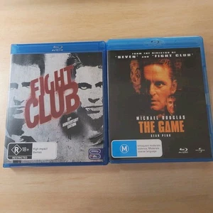 2x David Fincher Films on Blu-ray (VGC) Region B Fight Club 1999 - The Game 1997 - Picture 1 of 10