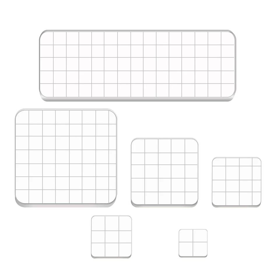 Stamp Blocks Acrylic Clear Stamping Block Tools With Grid Lines for Scrapbooking