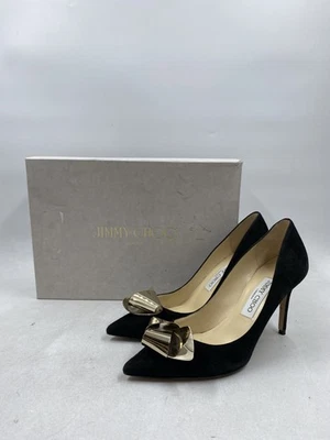 Jimmy Choo Vesna Black Suede Pointed Toe Pump W 6.5 - image 1 of 4