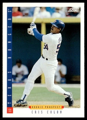 1993 Score Cris Colon Texas Rangers #314 - Image 1 of 2