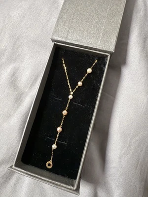 Neu Gold 585 Halskette mit echten Pearlen - Bild 1 von 3