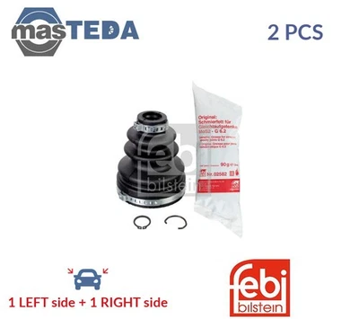 176072 CV JOINT BOOT KIT PAIR TRANSMISSION SIDED FRONT FEBI BILSTEIN 2PCS NEW - Image 1 of 4