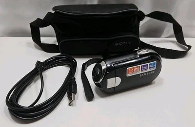 Videocámara Samsung SMX-C10GN con zoom óptico 10x cámara de video con estuche cargador Foto 1 de 4