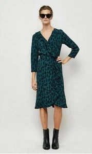 Excellent Condition Gorman “Uptown Girl” Leopard Print Midi Dress Sz 14 Large - Picture 1 of 12