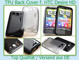 Case Back Cover HTC Desire HD Silicone Bumper Pull Tab Pouch Case Cover Skin TOP - Picture 1 of 3