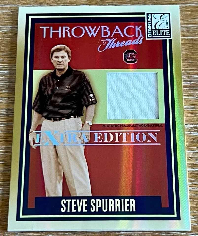 STEVE SPURRIER 2007 Donruss Elite THROWBACK THREADS EXTRA WORN RELIC #215/500 ! - Image 1 of 1
