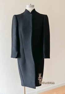 Balenciaga Womens Standing Collar Cocoon Wool Coat, Black, FR38/US8, MSRP $3000+ - Picture 1 of 14