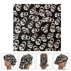  Silk Turban for Men Headbands Women Halloween Skull Bandana Square