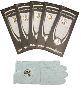 Golf Glove 5 Pack Genuine 100% Cabretta Leather Golden Eagle Free Fast Shipping - Picture 1 of 3