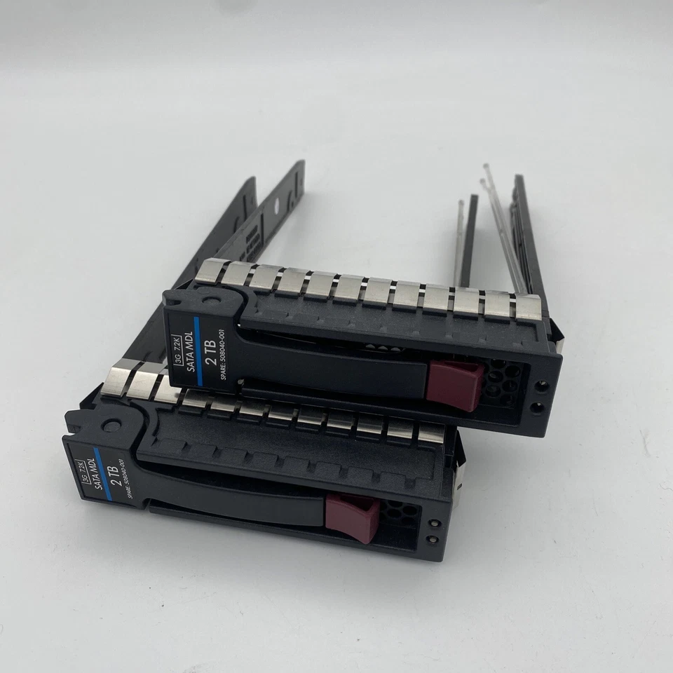 HP HARD DRIVE TRAY CADDY 508040-001 Server Hot Swap x 2 Joblot Bundle - Image 1 of 1