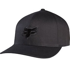 Fox Racing Men's Legacy Black/Black Flexfit Hat Clothing Apparel Moto Motox R...