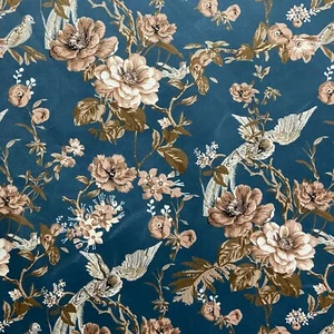 Floral Print Velvet Microfiber Fabric 54" Wide Upholstery Window Craft - By Yard - Picture 1 of 8