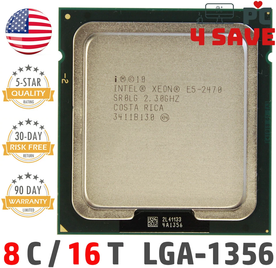 Processador Intel Xeon E5-2470 2.3 GHz 8 núcleos 20M LGA 1356 SR0LG servidor CPU 95W - Imagem 1 de 1