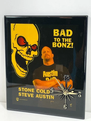 WWF Stone Cold Steve Austin "BAD TO THE BONZ!" Wall Clock WWE Norman James Cover