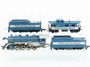 Lot of 3 HO Scale TYCO The Royal Blue 2-8-0 Steam Locomotive, Tenders & Caboose  - Picture 1 of 24