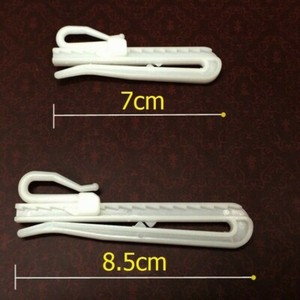 100PCS Plastic Hooks Hanging Accessories For Curtain Drapery Adjustable Durable