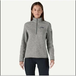 Patagonia Better Sweater Women's 1/4 Zip Gray Pullover Fleece Jacket Sz M - Picture 1 of 6