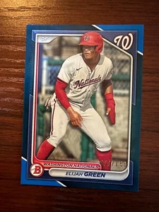 2024 Bowman Elijah Green- Paper Blue #/150 Nationals #BP-72 - Picture 1 of 1