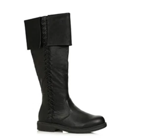 Black English Royal King Witcher Renaissance Fair Medieval Knight Costume Boots - Picture 1 of 3