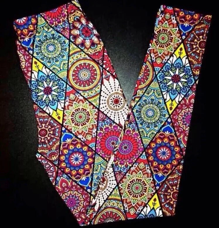 NWT Buttery SOFT Hippy Floral Leggings One Size S M L Flower Child OS - Image 1 of 3