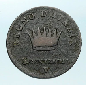 1810 / 1809 ITALY French Napoleon Bonaparte ITALIAN KING 3 Centesimi Coin i83901 - Picture 1 of 3
