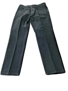 1 Pair Men's Rustler Black Jeans 100% Cotton 38x34 LAR-0683-034 Preowned - Picture 1 of 4