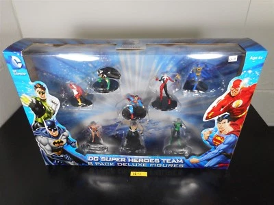 Monograma DC SUPER HEROES TEAM - PAQUETE DE 8 FIGURAS DE LUJO 4" Mini figuras estatuillas Foto 1 de 4
