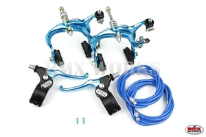 Genuine Dia-Compe BMX MX883 Caliper & Tech-77 Lever Bright Blue Brake Set - Picture 1 of 1