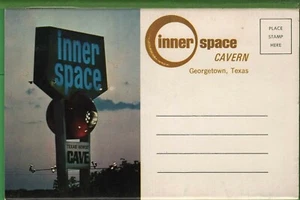 Vintage Folio FoldOut Accordion Postcard Inner Space Cavern Georgetown Texas TX - Foto 1 di 3