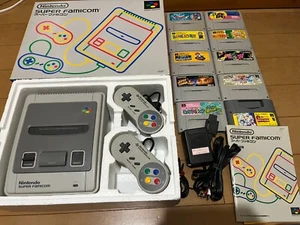 Nintendo Super Famicom Console & 10 Games & BOX & Manual 0612 - Picture 1 of 23