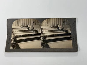 Wool Processing - Machinery - Stereoview ALHAMBRA CALIFORNIA Trimming Bat #128 - Picture 1 of 2