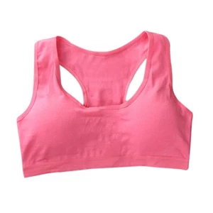 Puberty Girls Training Bra Teenage Sports Bra Padded Crop Tops With Chest Pad - Picture 1 of 15