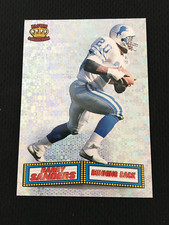 BARRY SANDERS PRISM SILVER DETROIT LIONS 1994 PACIFIC COLLECTION FOOTBALL CARD