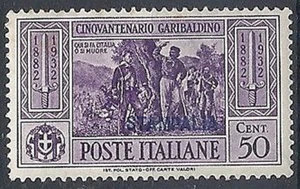 1932 ÄGÄIS STAMPALIA GARIBALDI 50 CENT MH * - RR10912 - Bild 1 von 1