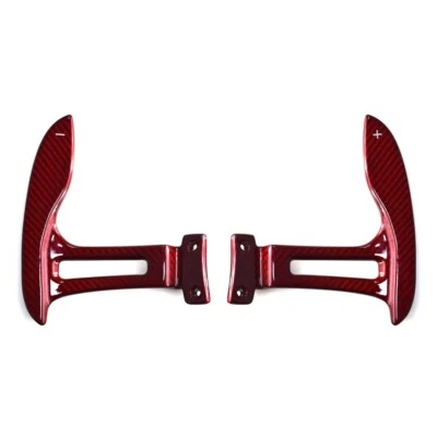 Palanca de cambios de palanca de cambios de volante de carbono rojo para Maserati Ghibli 14-20 Levante Foto 1 de 3