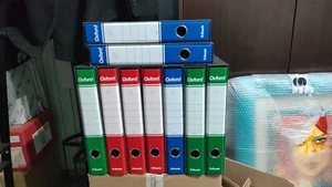 9 PZ RACCOGLITORI ARCHIVIO ESSELTE OXFORD 5CM VARI COLORI - Foto 1 di 1